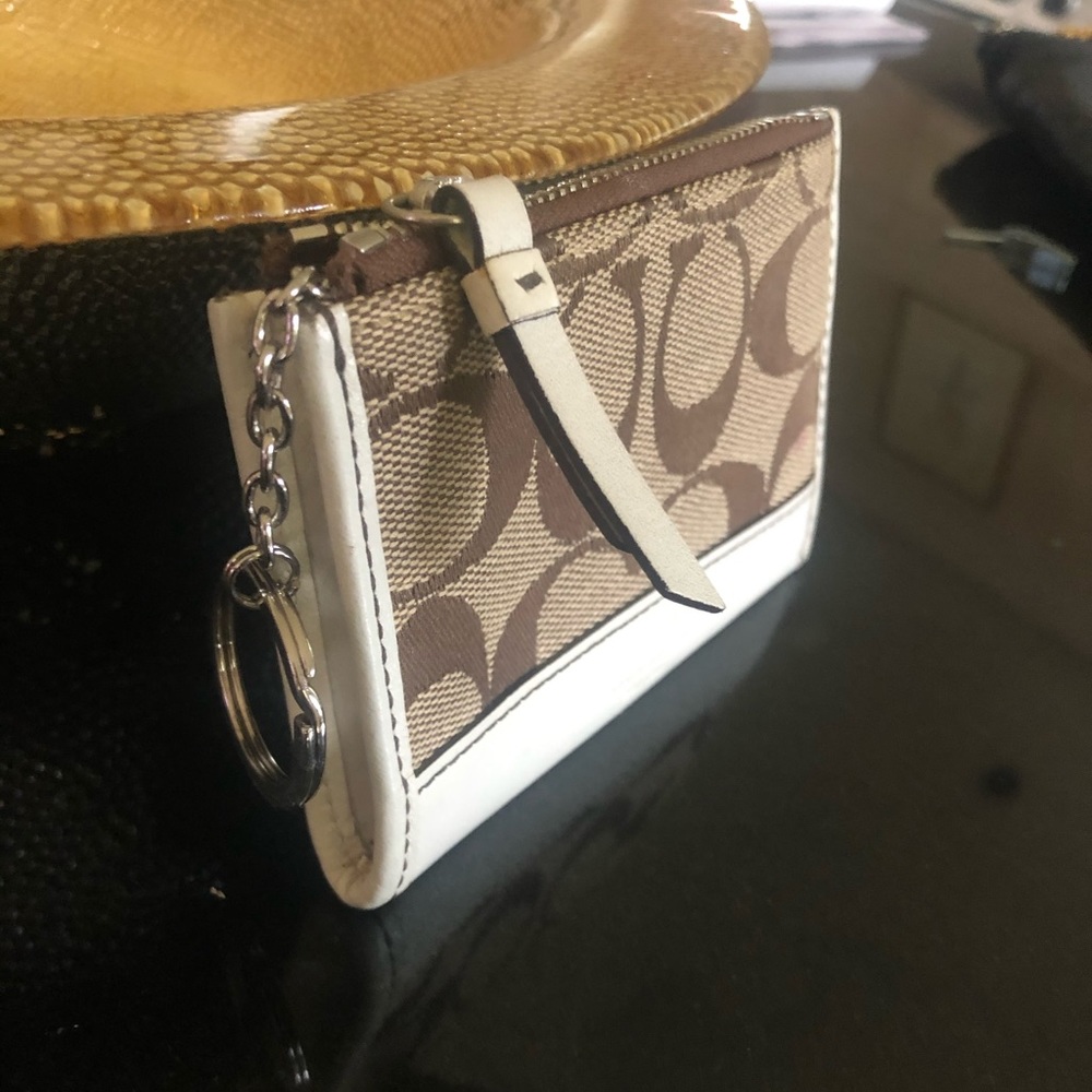 Coach Signature Key Chain Card Holder